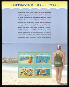 1993 Australia Life Saving Set of 4 In Presentation Pack - Vigilance, Drill #FT-63