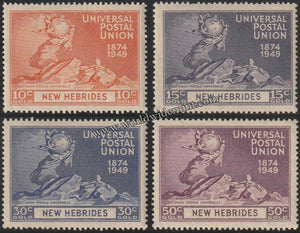 NEW HEBRIDES 1949 - UPU 4V MNH SG: 64 - 67