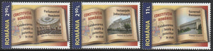 2023 Romania Romanian Constitution Set of 3 MNH #FOR-640