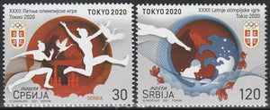 2021 Serbia Summer Olympic Games 2020 - Tokyo, Japan Set of 2 MNH #FOR-672