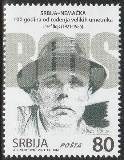 2021 Serbia The 100th Anniversary of the Birth of Joseph Beuys, (German artist) 1921-1986 MNH #FOR-689