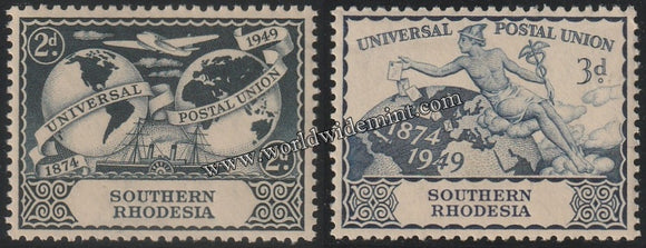 SOUTHERN RHODESIA 1949 - UPU 2V MNH SG: 68 - 69