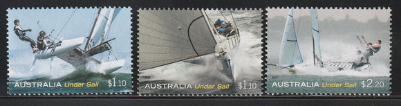 2022 Australia Under Sail Set of 3 MNH - Sailing Boats, Sea #FOR-6