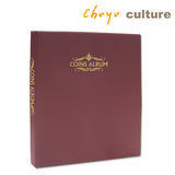 7004 Coin Album 8 Pages/ 16 sides - Red Colour - Imported Taiwan Made- Chuyu Culture