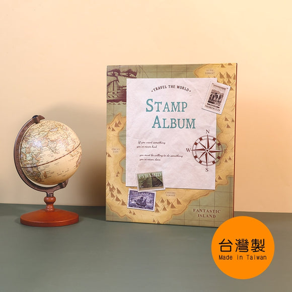 7220 Stamp Album with 16 Refills - Imported Taiwan Made - Chuyu Culture (2D, 3D, 5D, 6D Refills each 4 pcs , Total 16 Refills inside)