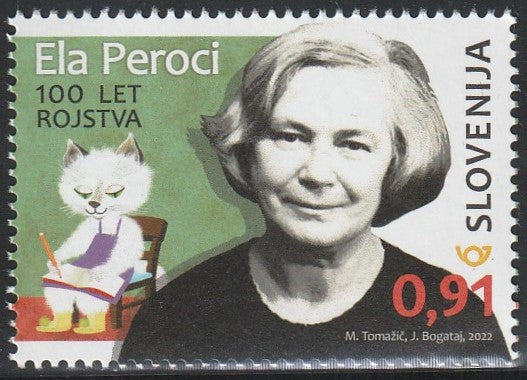 2022 Slovenia The 100th Anniversary of the Birth of Ela Peroci, (Slovene children's writer and author) 1922-2001 MNH #FOR-728