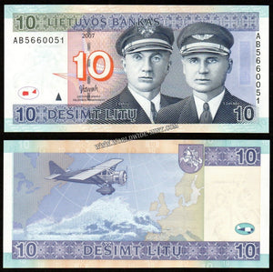 Lithuania 10 Litu 2007 UNC Banknote N#204037