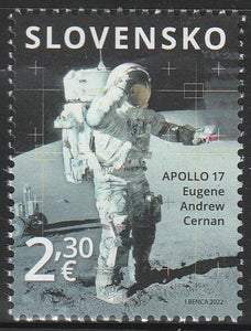 2022 Slovakia The 50th Anniversary of the Apollo 17 Mission - Eugene Andrew Cernan, 1934-2017 MNH - Moon #FOR-767