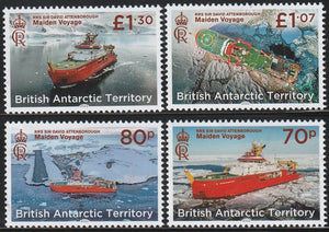 2022 British Antarctic Territory inal Voyage of the RRS James Clark Ross Set of 4 Ships MNH #FOR-77