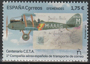 2022 Spain The 100th Anniversary CETA - The Spanish Air Traffic Company MNH #FOR-793