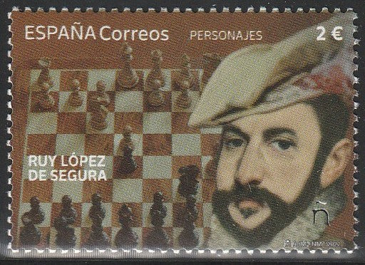 2022 Spain Personalities - Ruy Lopez de Sugura, (Spanish professional chess player) 1530-1580 MNH #FOR-804