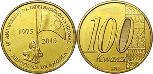 Angola 100 Kwanzas - 2015 Independence commemorative UNC Coin  #FC-80595