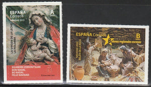 2022 Spain Christmas Self Adhesive Set of 2 MNH #FOR-822