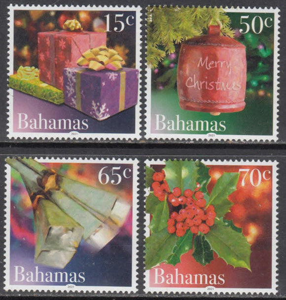 2021 BAHAMAS Christmas Set of 4 - Gift, Cherries #BHS1631‑1634