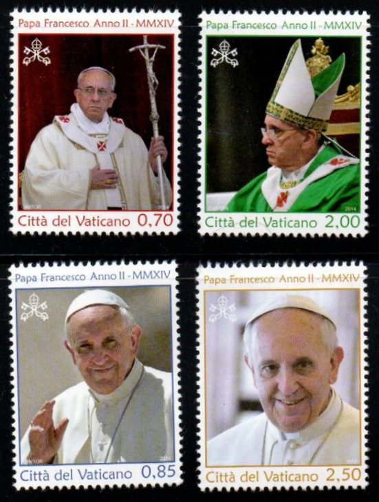 2014 Vatican - Pope Francis Year II - MMXIV Set of 4 #FT-82