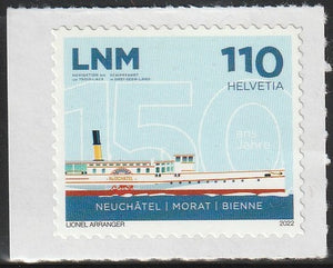 2022 Switzerland The 150th Anniversary of LNM Navigation on the Three Lakes Self Adhesive MNH #FOR-877