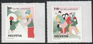 2022 Switzerland Pro Youth - Stay Connected Self Adhesive Set of 2 MNH #FOR-883