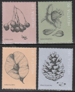 2023 Switzerland Tree Fruits Set of 4 MNH #FOR-884