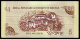 Bhutan 5 Ngultrum - 2015 UNC Banknote N#202782