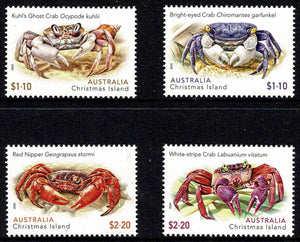 2020 Christmas Island Crabs set of 4 #CXR-892‑895