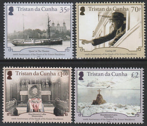 2022 Tristan Da Cunha The 100th Anniversary of the Death of Sir Ernest Shackleton, (Irish explorer) 1874-1922 Set of 4 MNH #FOR-917