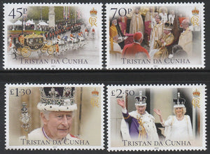 2023 Tristan Da Cunha The Coronation of King Charles III Set of 4 MNH #FOR-919