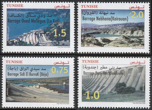 2020 Tunisia Architecture - Tunisian Dams Set of 4 MNH #FOR-927