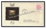 1981 USA Flowers Camellia - Gold Replica FDC #FE93