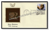 1995 USA Jazz Musicians Louis Armstrong - Gold Replica FDC #FE94