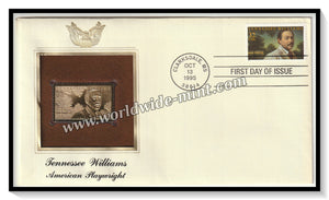 1995 USA Tennessee Williams American Playwright - Gold Replica FDC #FE95