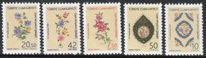 2022 Turkey Flowers Set of 5 MNH #FOR-978