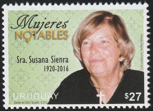 2021 Uruguay Notable Women - Sra. Susana Sienra, 1920-2016 MNH #FOR-988