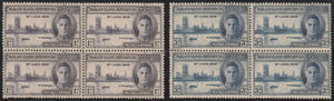 FALKLAND ISLANDS DEPENDENCIES 1946 - KING GERORGE VI - VICTORY ISSUE 2V BLOCK OF 4 MNH SG: G17 - G18