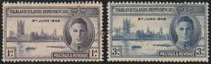 FALKLAND ISLANDS DEPENDENCIES 1946 - KING GERORGE VI - VICTORY ISSUE 2V MNH SG: G17 - G18