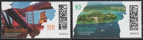 2023 Germany Landmarks of Germany Set of 2 MNH Boats, Sea #FOR-238