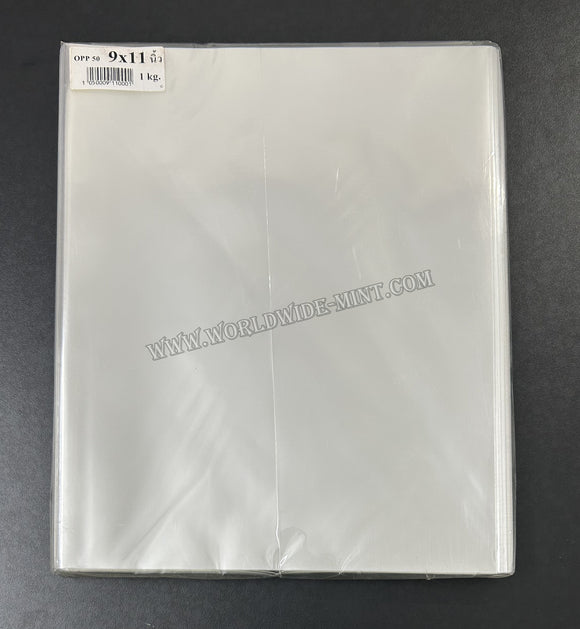 9 X 11 inch - 500g (Approx 85 pcs) - For Small Sheets - BOPP Sleeves Imported Taiwan / Thailand