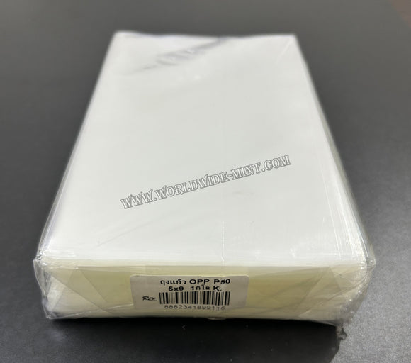 5 X 9 inch - 1kg (Approx 380 pcs) - For Big FDC, MS, Long Postal Covers - BOPP Sleeves Imported Taiwan / Thailand