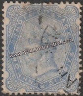 1900 - 1902 BRITISH INDIA - 2a6p Ultramarine - Queen Victoria - Empire Star W/M Used Stamp S.G:118