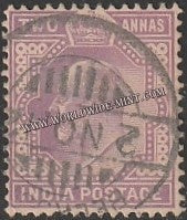 1902 - 1911 BRITISH INDIA - 2a Mauve - King Edward Star W/M Used Stamp S.G:125