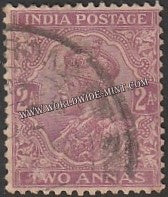 1911 - 1923 BRITISH INDIA - 2a Purple - King George V Star W/M Used Stamp S.G:166