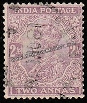 1911 - 1923 BRITISH INDIA - 2a Bright Reddish Violet (1923) - King George V Star W/M Used Stamp S.G:169