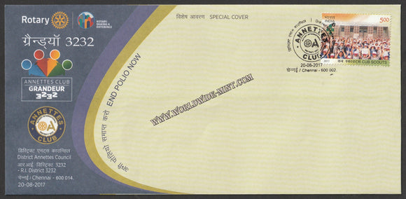 2017 Rotary RI District 3232 Annette's Club End Polio Now Special Cover #Spl-167