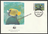 1986 Maldives WWF World wide Fund For Nature Angel Fish Set of 4 FDC #FE256