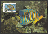 1986 Maldives Angel Fish Set of 4 WWF Official Maxim card #FE266