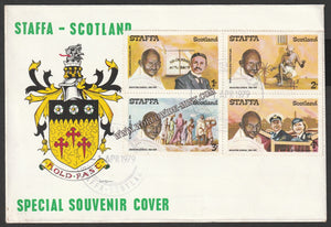 1979 Staffa - Scotland Gandhi Private label FDC #Gan677