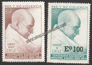 1969 Chile Gandhi Birth Centenary Set of 2 MNH #Gan583