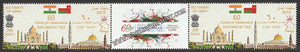 2015 Oman The 60th Anniversary of Diplomatic Relations with India Gutter Pair MNH #FOR-1630