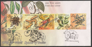 2009 Spices of India Setenant FDC