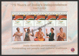 2022 Namibia 75 Years of India's Independence - India Namibia Partnership Sheet - Indian Costume #FOR-1994