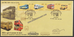 2017 INDIA Means of Transport Setenant FDC - Public Transport